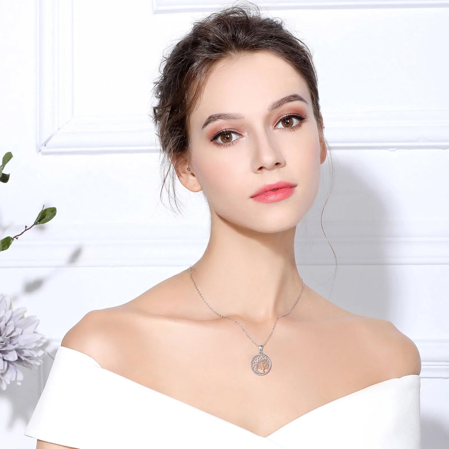 Arbre de vie collier argent femme