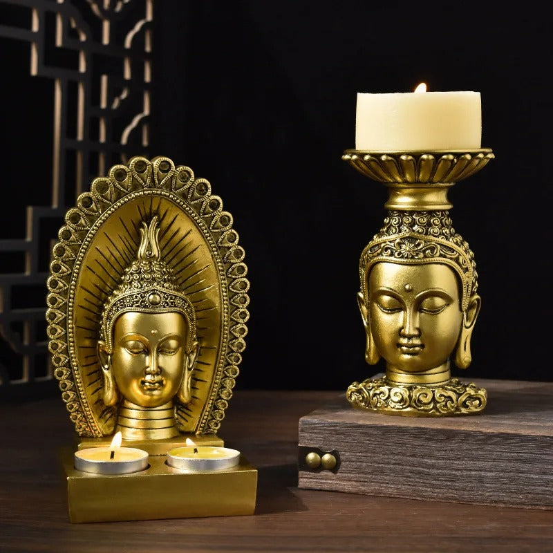 bougeoir tĂȘte de bouddha ambiance zen et spirituel presentation