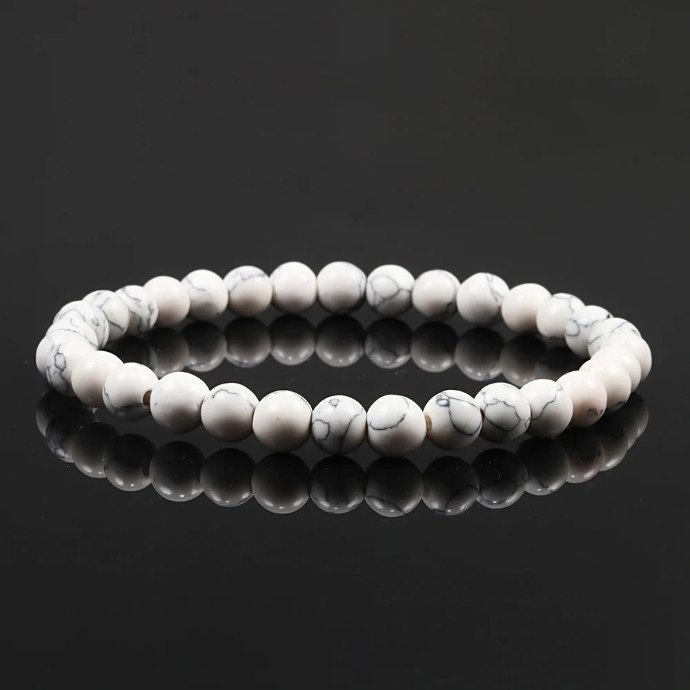 Bracelet-Howlite Apaisement et Equilibre interieur fond noir