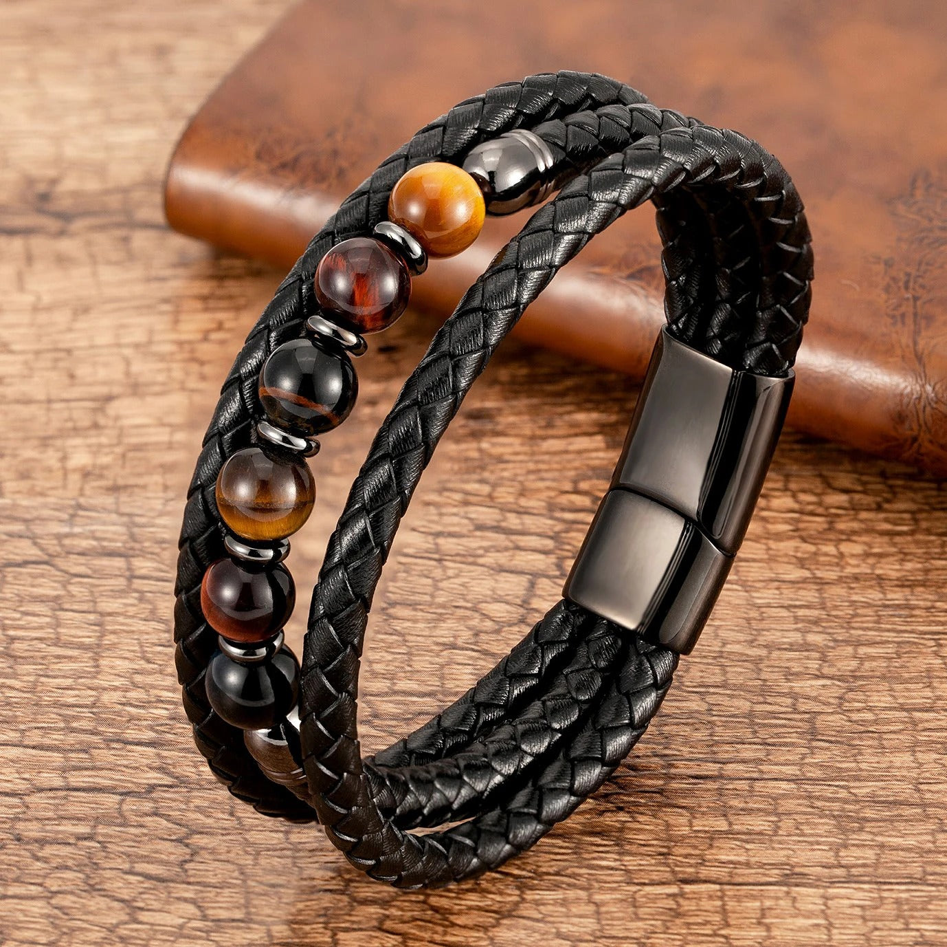 Bracelet Homme - Force Elémentaire œil de tigre