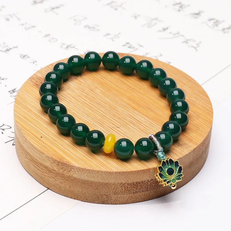 Bracelet Agate Verte Paix interieur presentation
