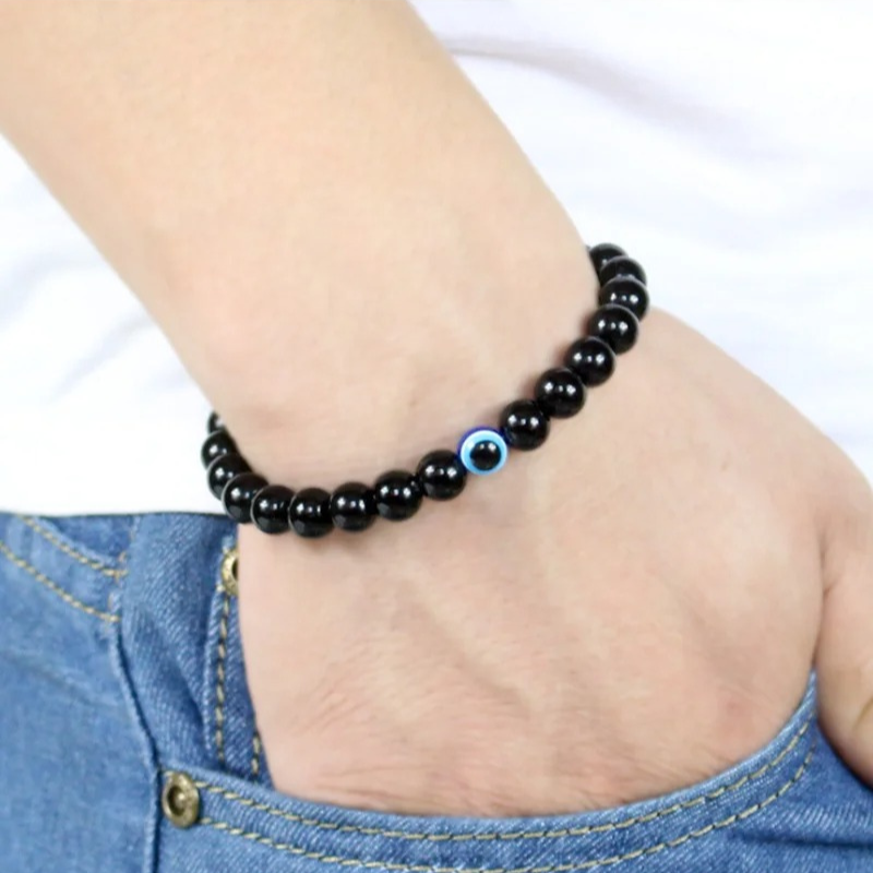 Bracelet pierres naturelles_- Anti Mauvais Oeil poignet