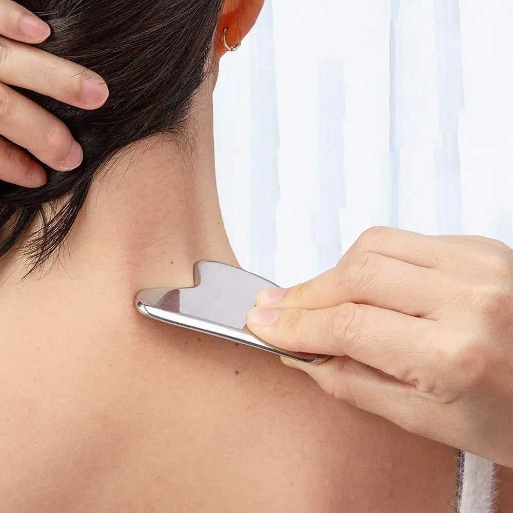 Gua Sha Acier cou
