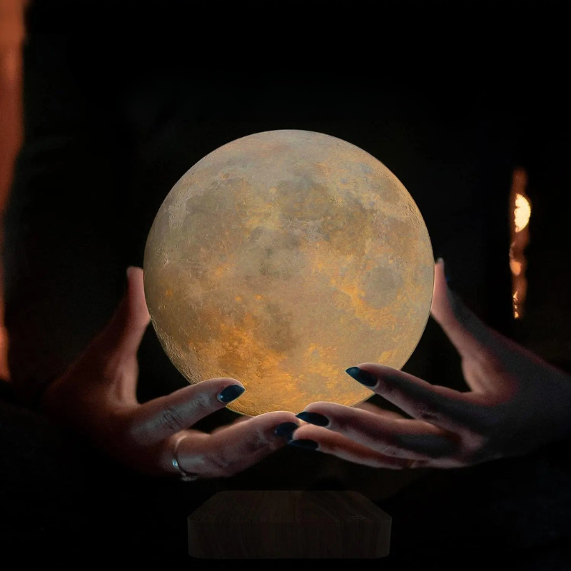 Lampe lune-Magnetique 3D main