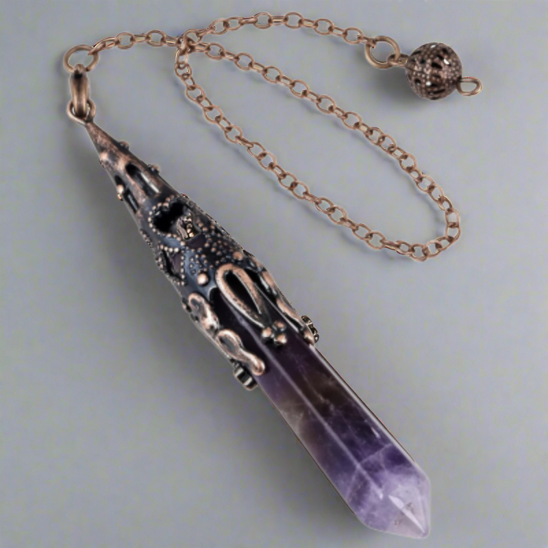 PENDULE OUI NON LONG violets