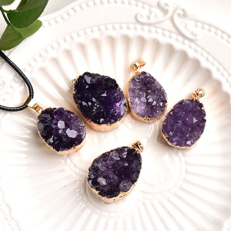 Pendentif Amethyste Brute Elegance Naturelle lot