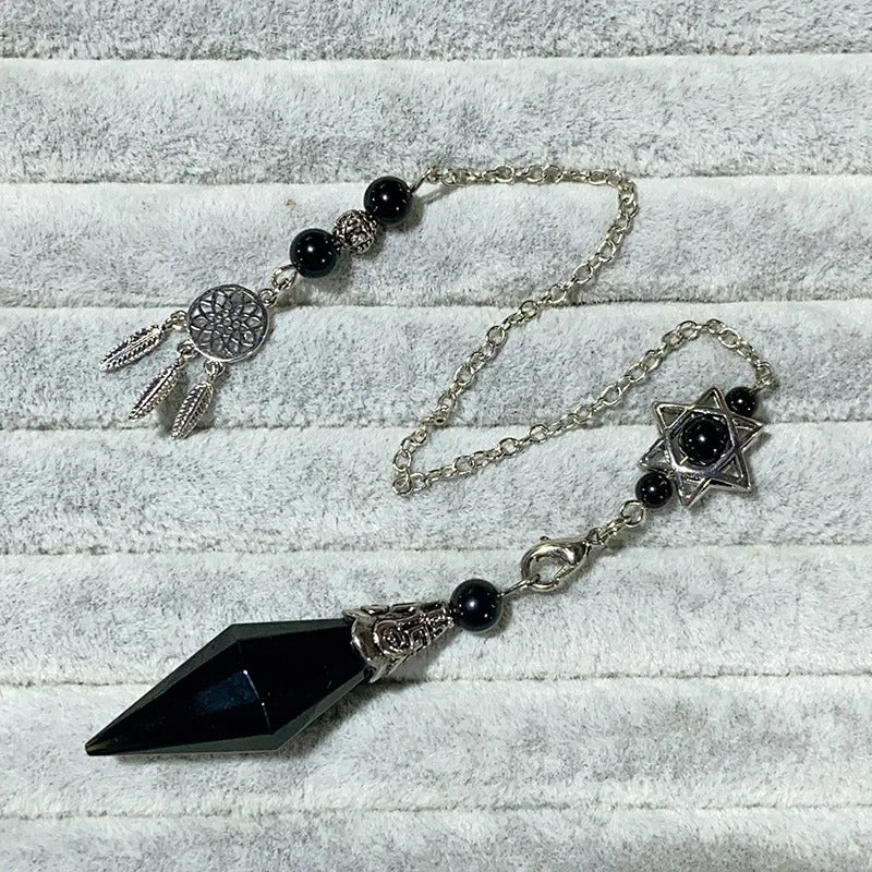 Pendule Divinatoire Alliance Sacree variante obsidienne