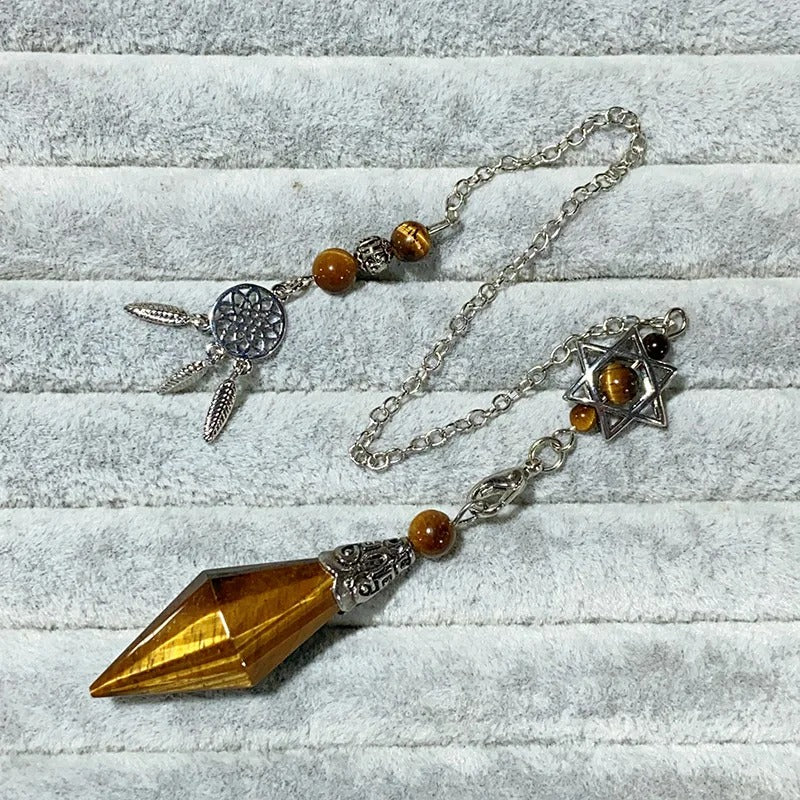 Pendule Divinatoire Alliance Sacree variante oeil de tigre
