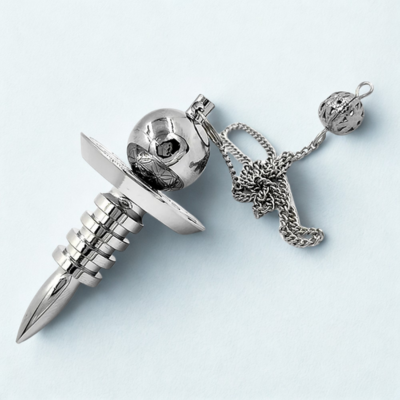 Pendule fleur de vie argent