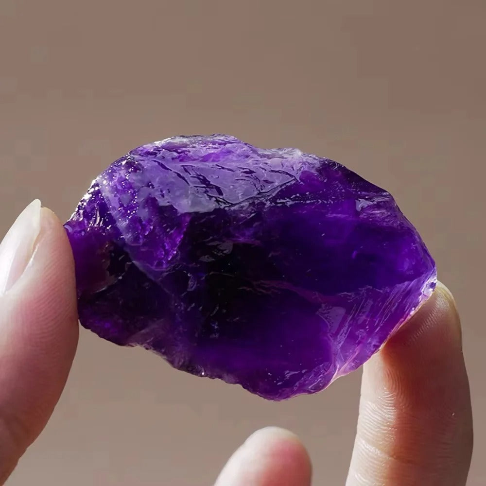 Pierre naturelle amethyste brute solo