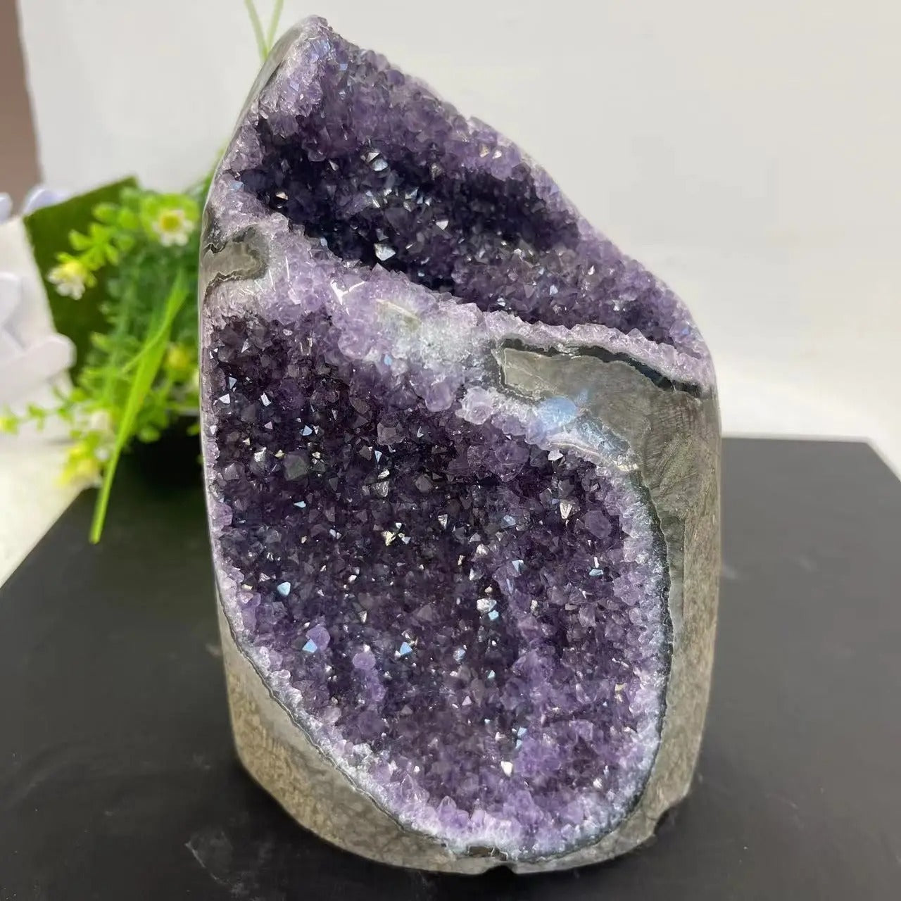 Pierre naturelle geode amethyste bloc