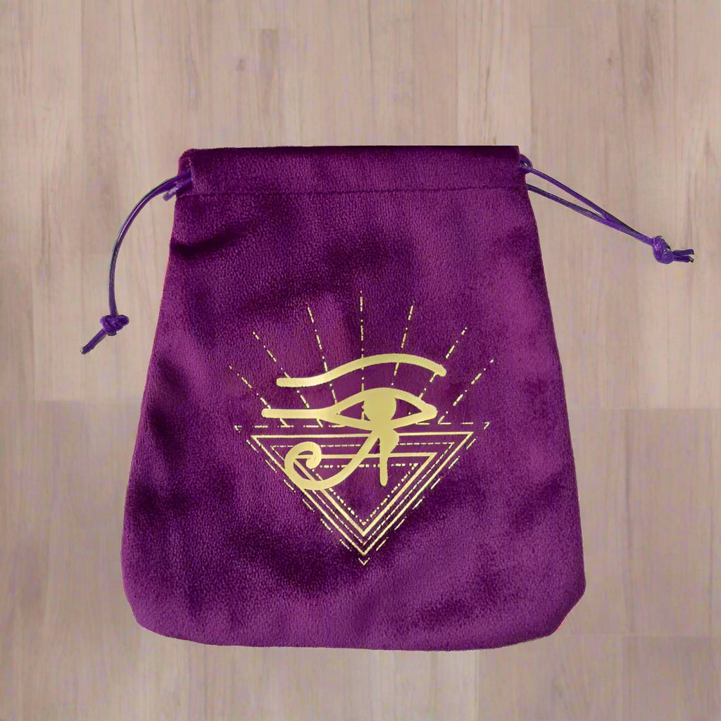 Pochette esoterique en velours variante oeil