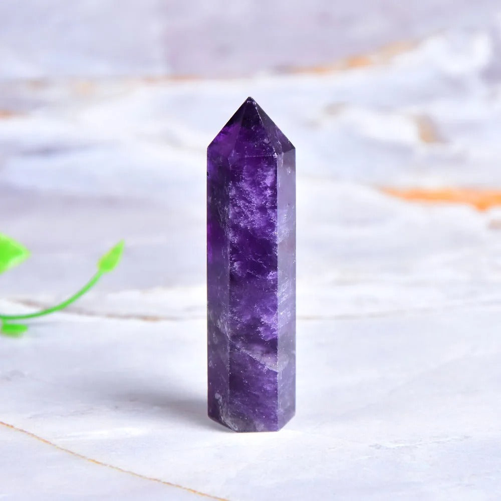 Pointe amethyste naturelle solo