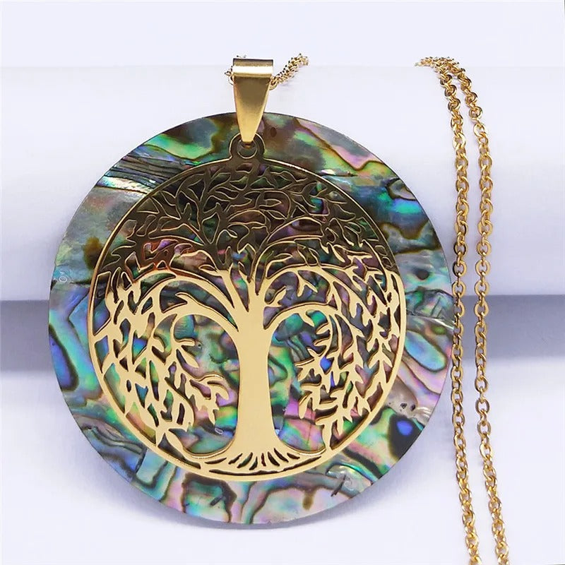 arbre de vie collier ormeau original