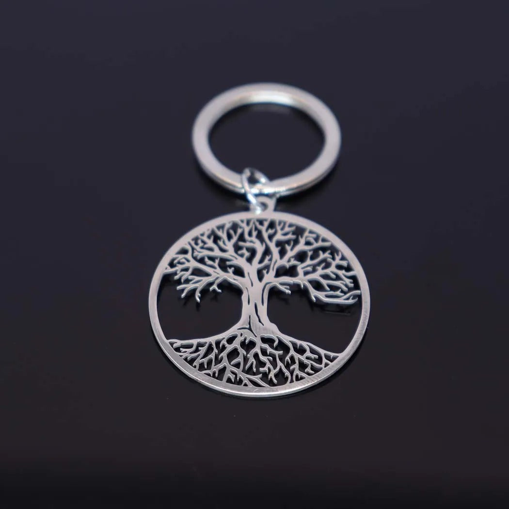 arbre de vie porte cle argent