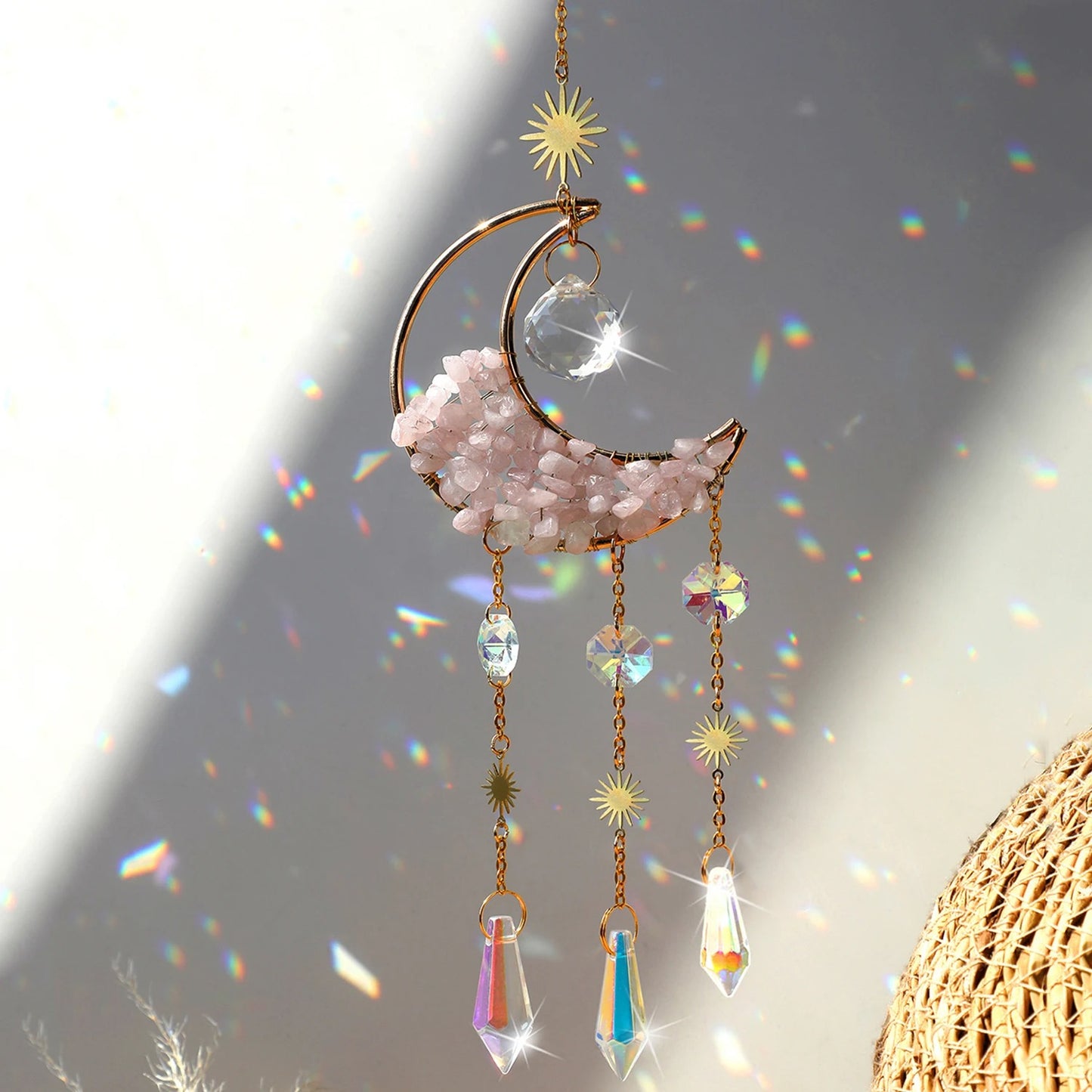 attrape soleil lune rose