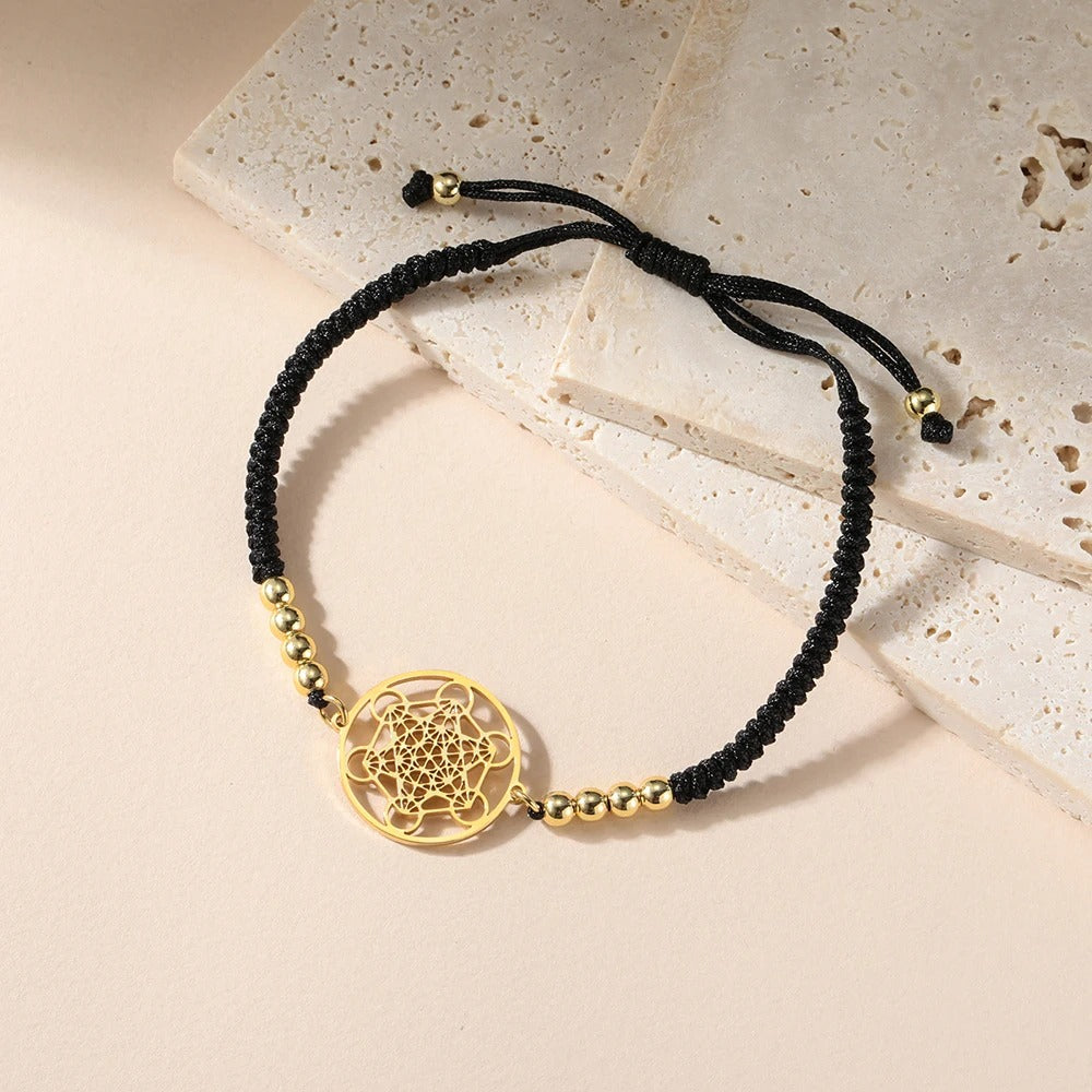 bracelet cube de metatron variante noir