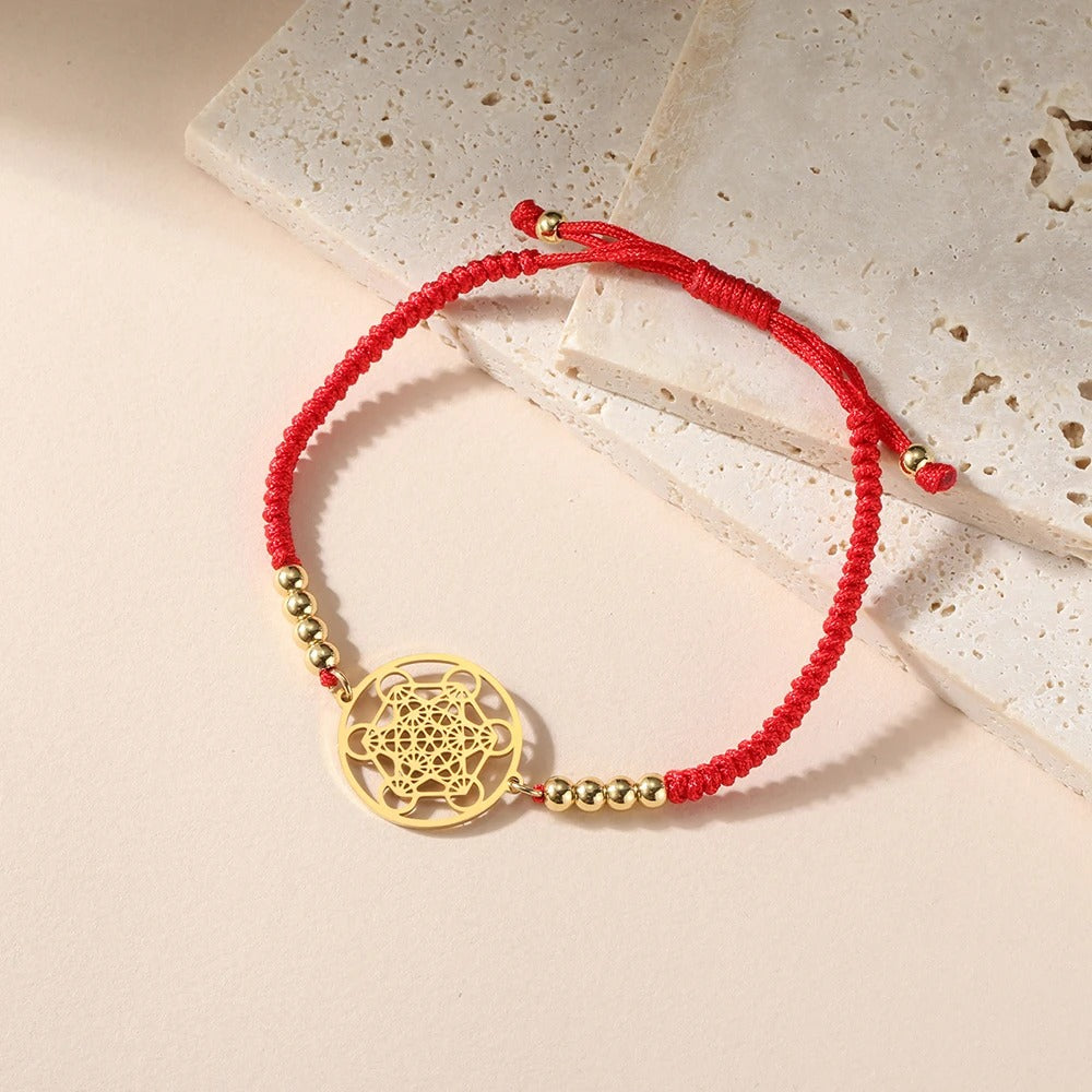 bracelet cube de metatron variante rouge