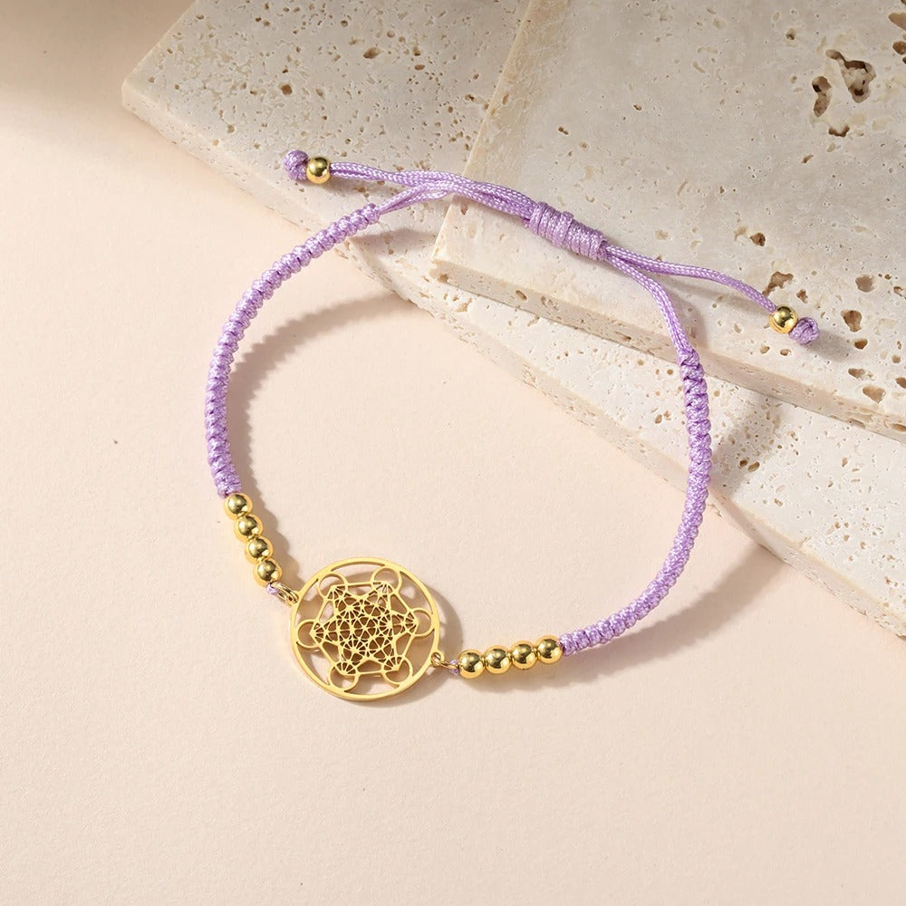 bracelet cube de metatron variante violet