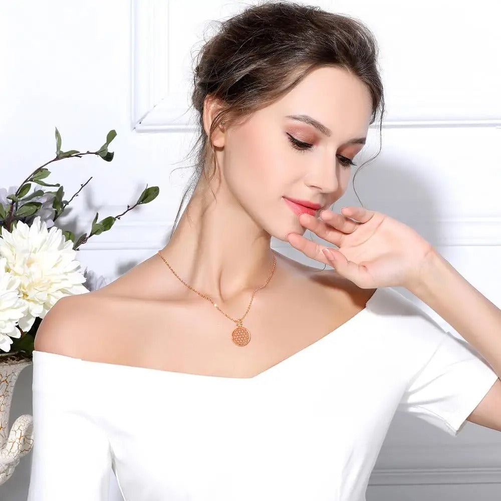 collier fleur de vie femme