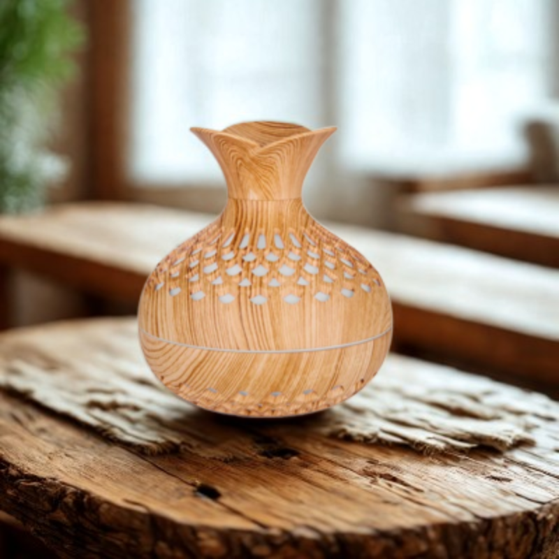 diffuseur aux huiles essentielles vase bois caroussel bi