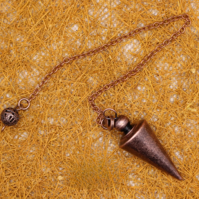 pendule divinatoire energie métallique bronze