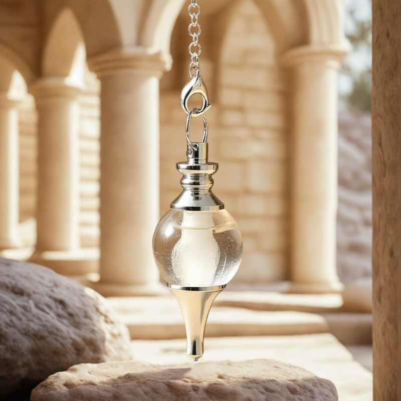 pendule oui non sphere cristal