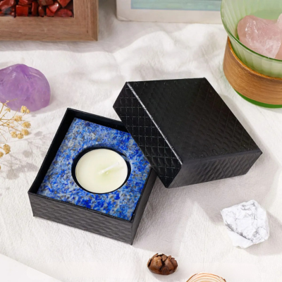 porte bougie Pierre lapis azul