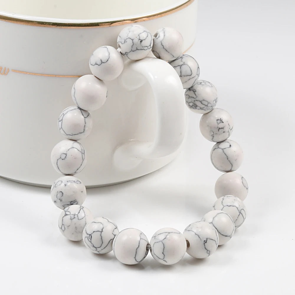 Bracelet-Howlite Apaisement et Equilibre interieur presentation