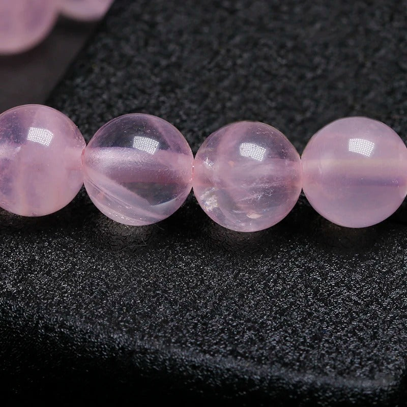 Bracelet quartz rose perles