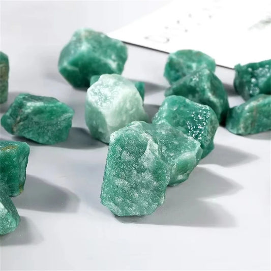 Pierre naturelle aventurine brute presentation