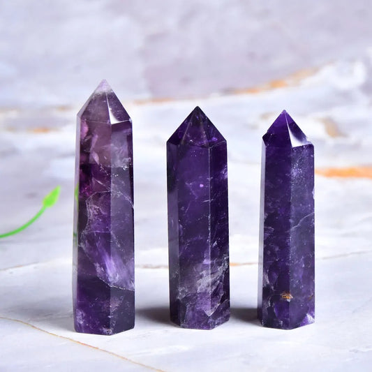 Pointe amethyste naturelle presentation