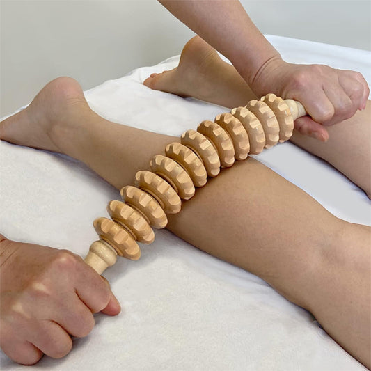 Rouleau de massage bois molet
