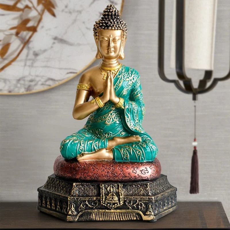 Statue bouddha namaste présentation 2