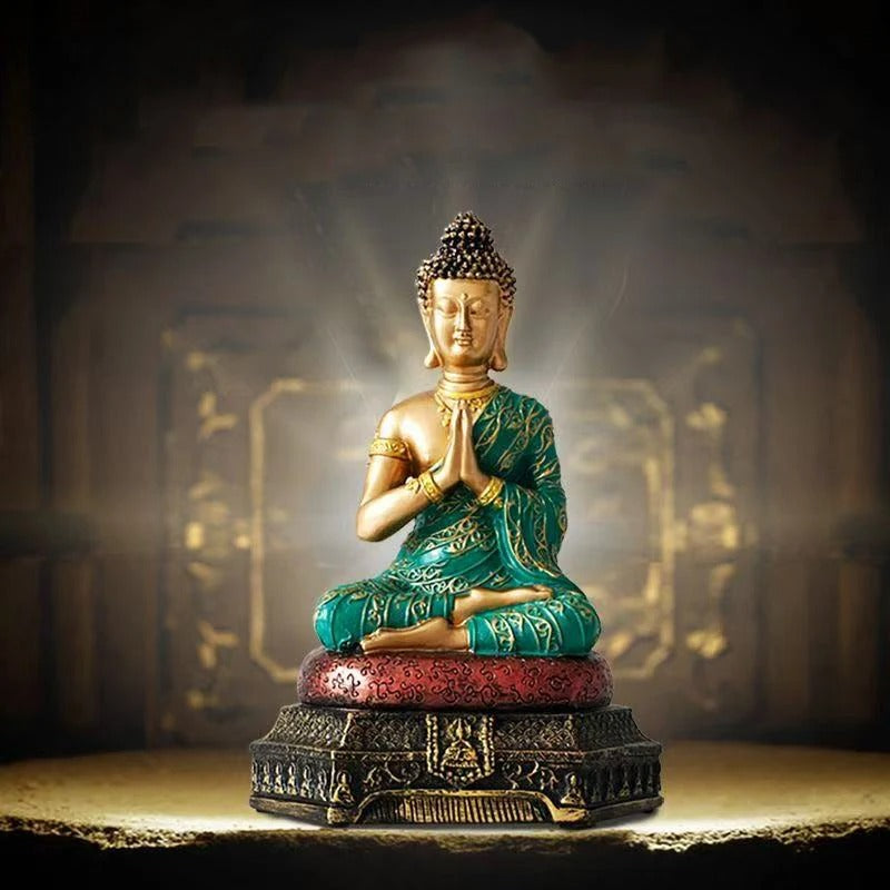 Statue bouddha namaste présentation aura