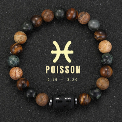 bracelet signe zodiaque poisson