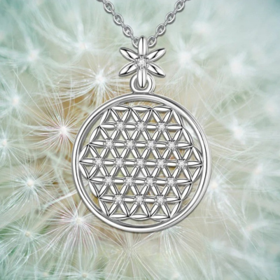 collier fleur de vie argent