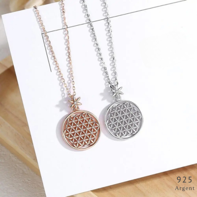 collier fleur de vie duo