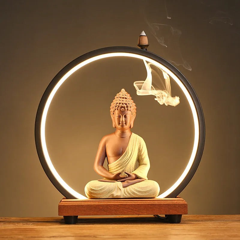 lampe led bouddha jaune